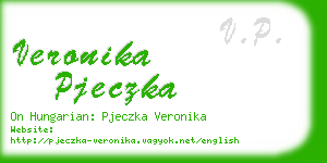 veronika pjeczka business card